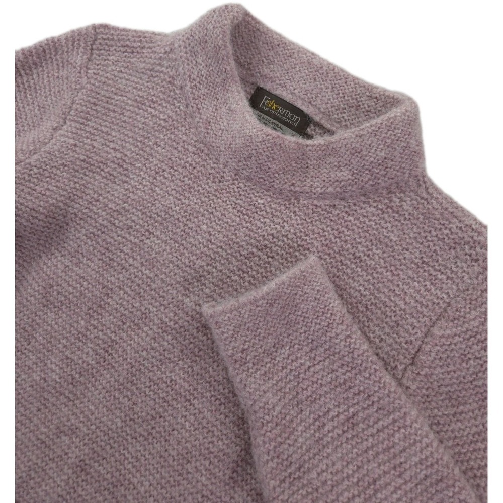 Fisherman Out of Ireland‎ Baby Alpaca Sweater Womens Medium Knit Pullover Pink